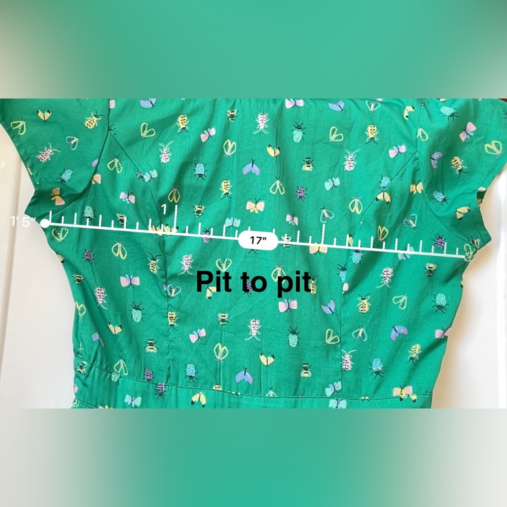 ModCloth Original Take Bug Insect Print Collared Dress | Size M - Picture 8 of 10
